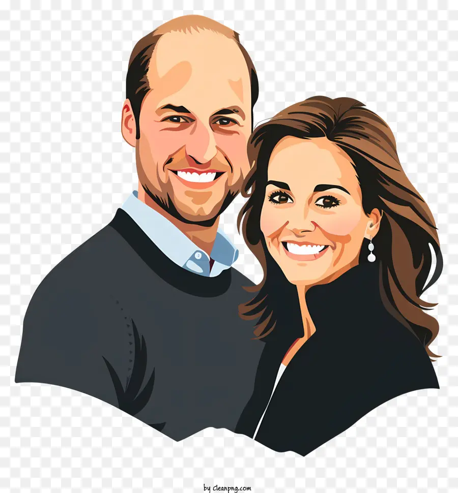 William Kate，Casal Sorridente PNG