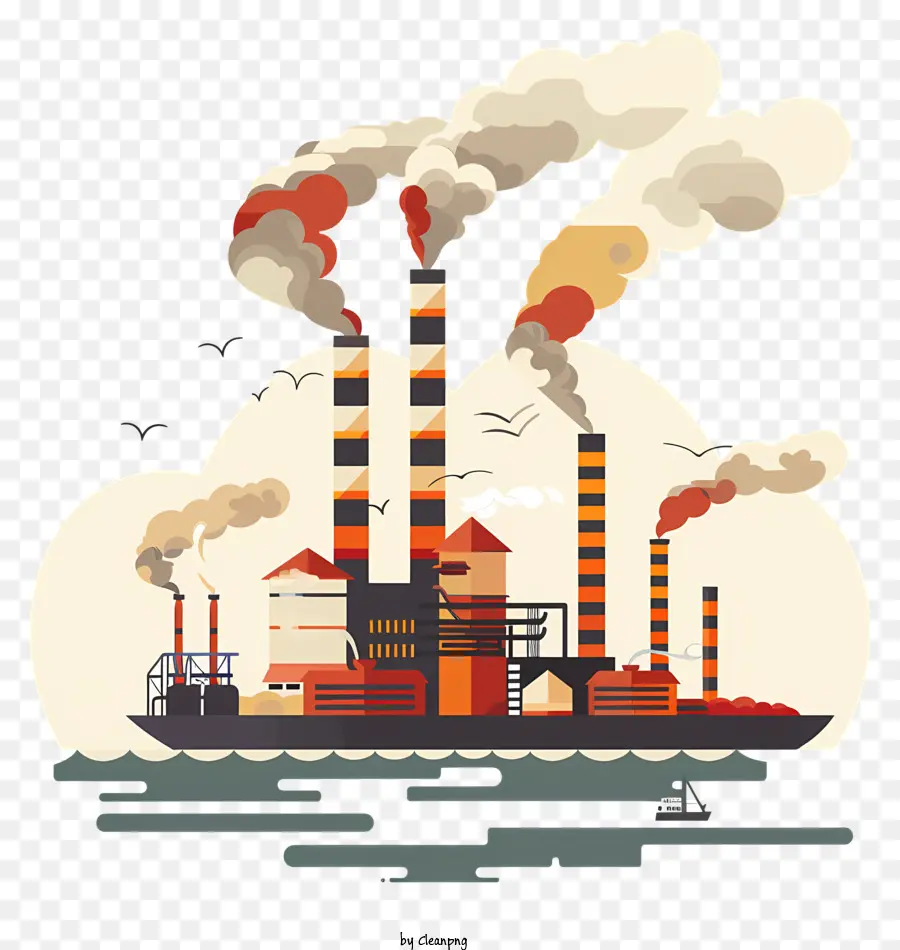 Poluição，Poluição Industrial PNG