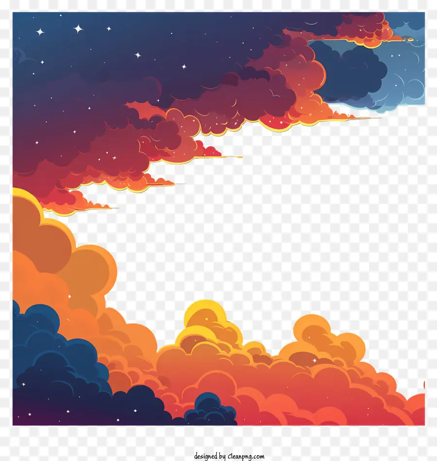 Pôr Do Sol Céu，Colorido Nuvens PNG