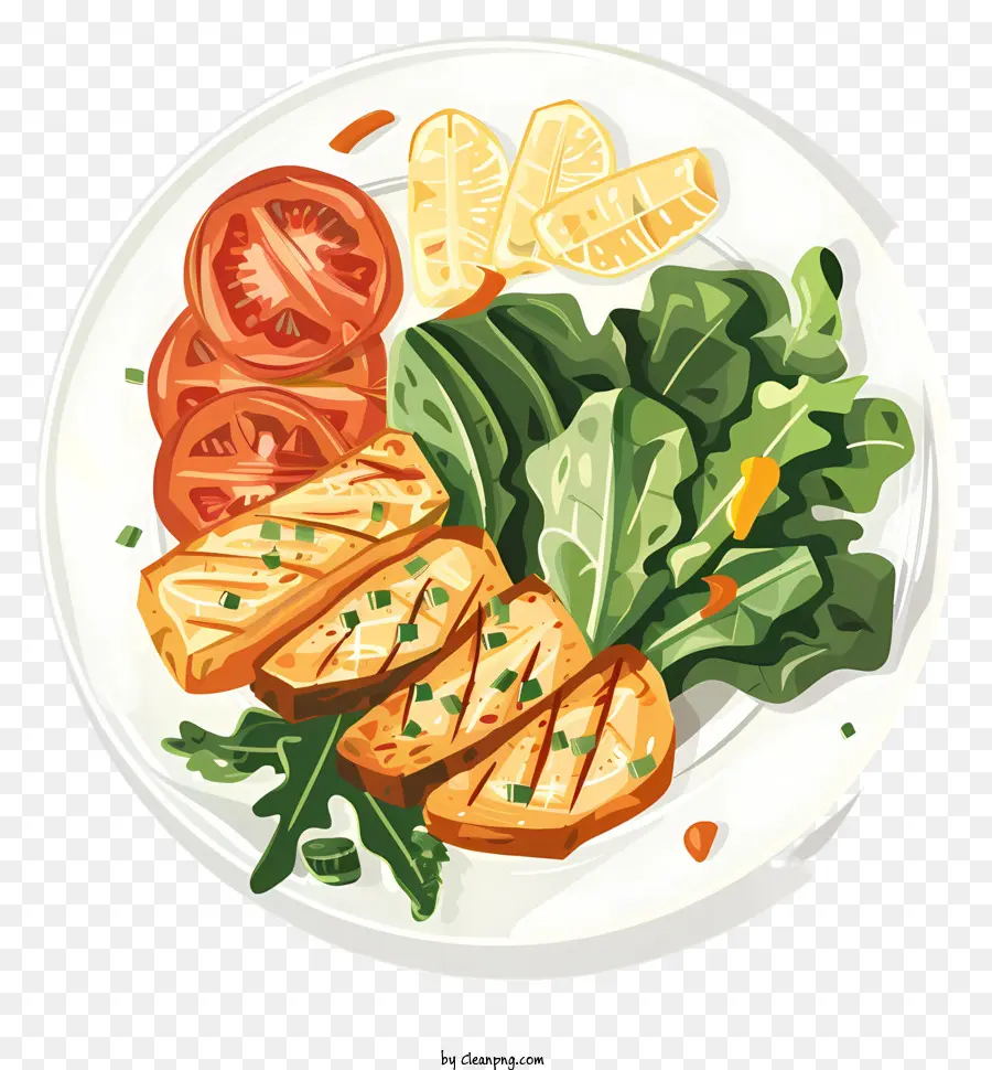 Almoço，Prato De Salada PNG