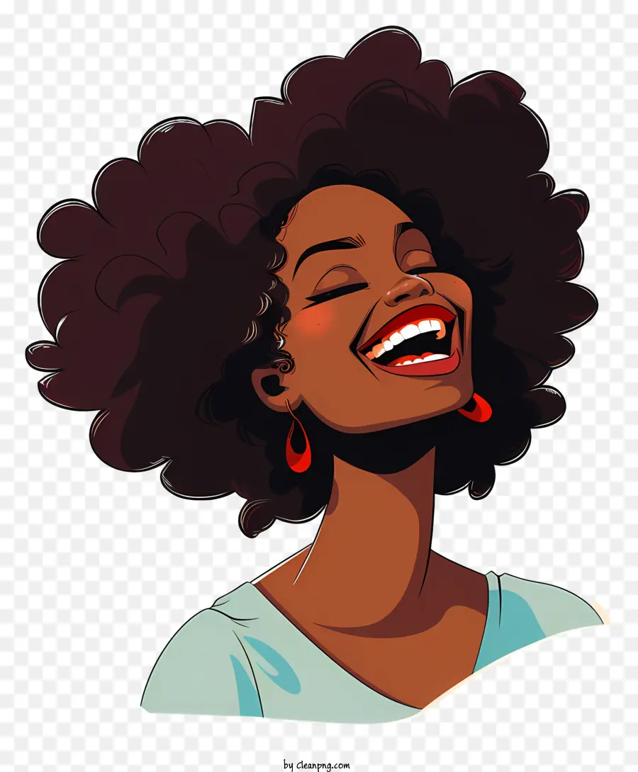 Mulher Negra Rindo，Young Woman PNG
