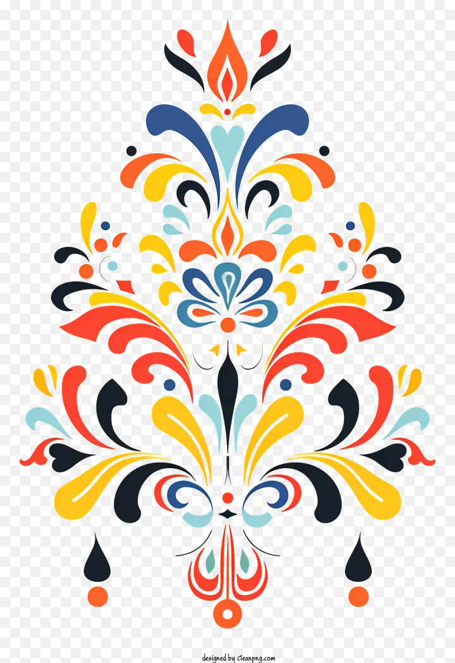 Linha Decorativa Sofisticada，Design Floral PNG