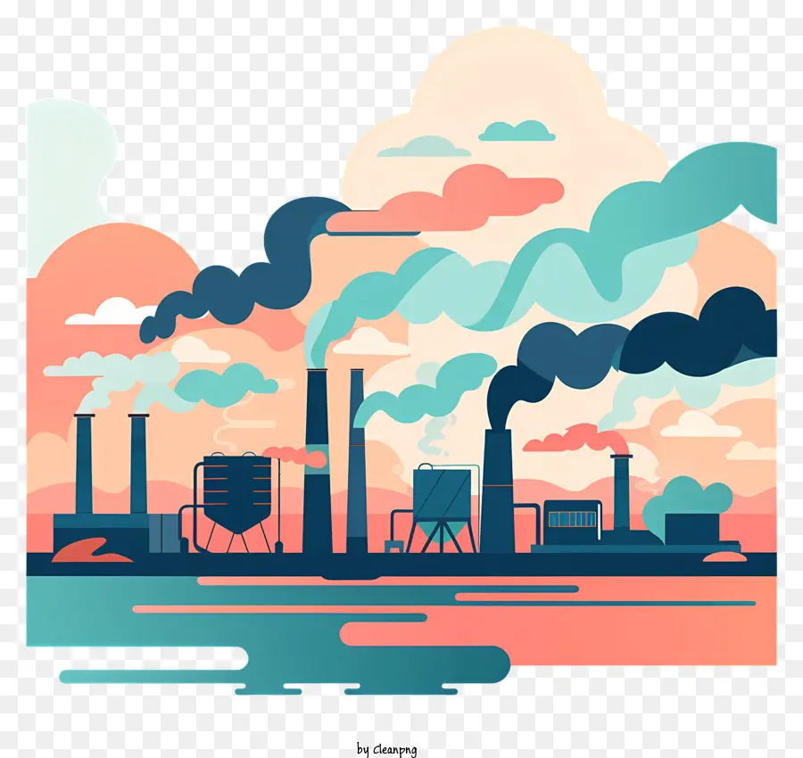 A Poluição Do Meio Ambiente，Fábrica PNG