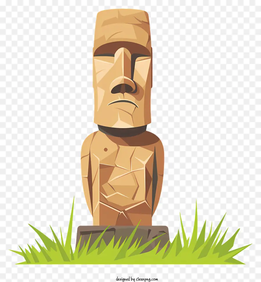 Moai，Estátua De Madeira PNG