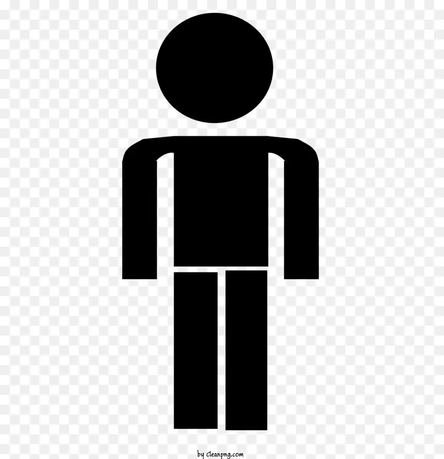 Stick Figure，Black Background PNG