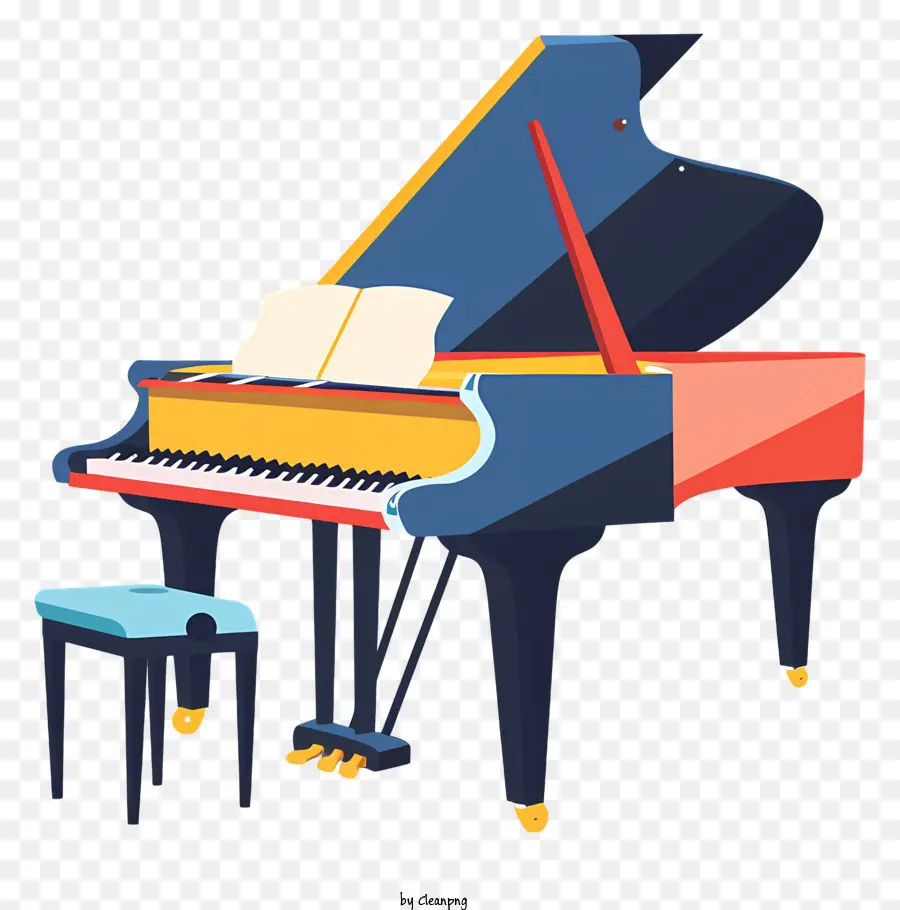 Piano，Piano Azul PNG