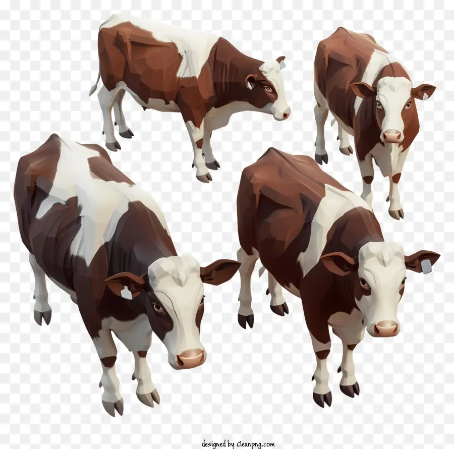 O Gado Hereford，Vacas Marrons PNG