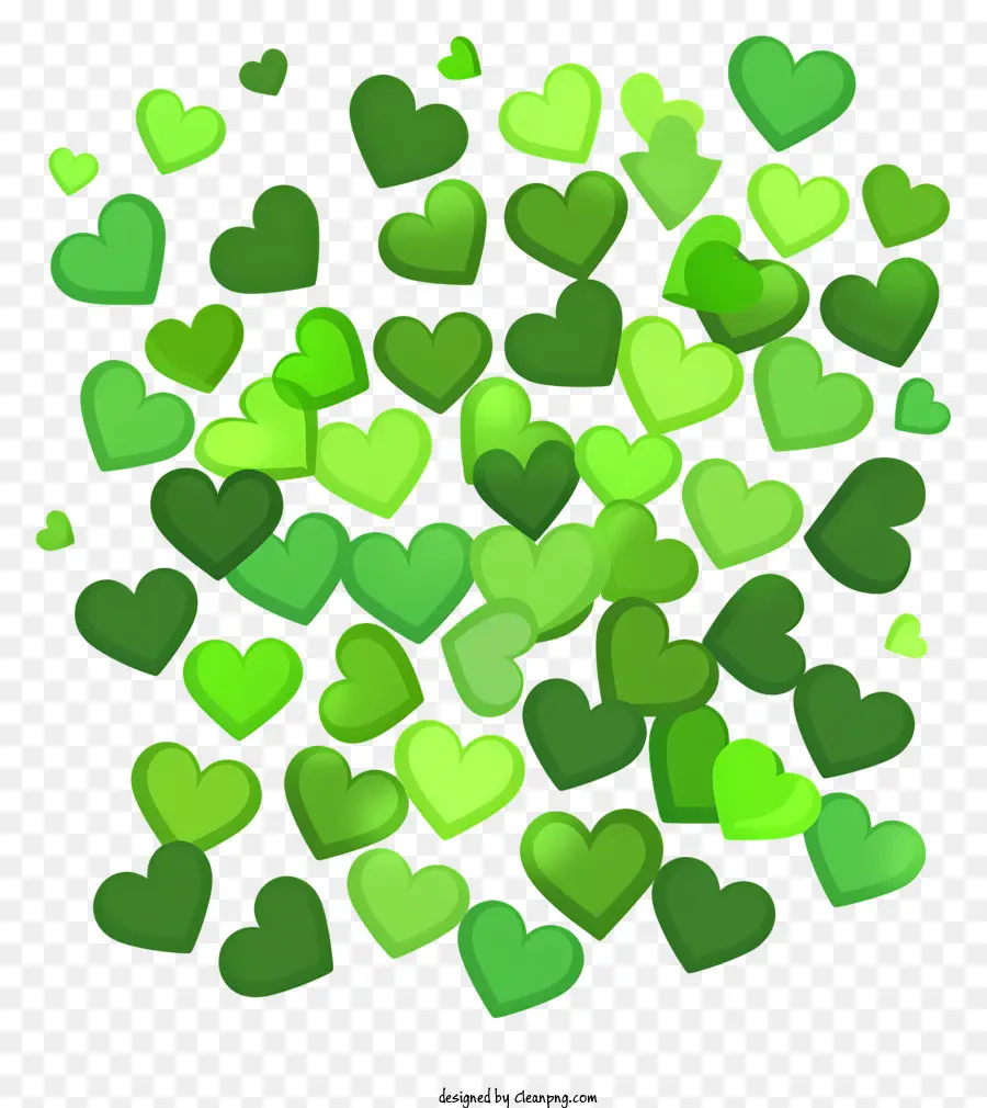 Coração Verde，Corações Verdes PNG