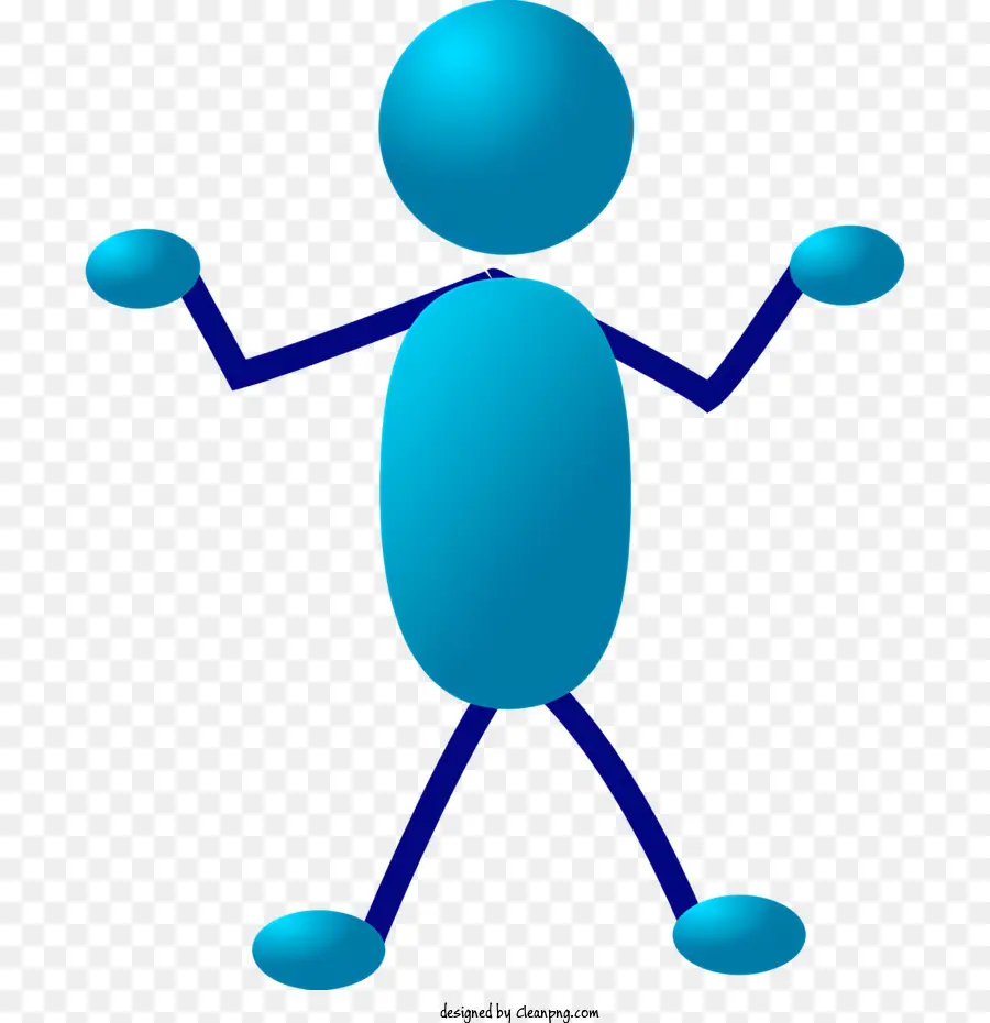 Stick Figure，Figura Blue Stick PNG