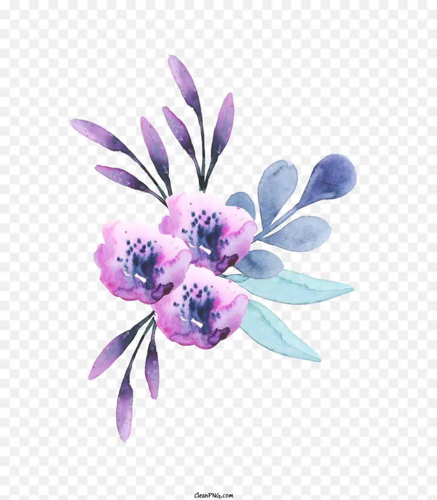 Flores，Pintura Em Aquarela PNG