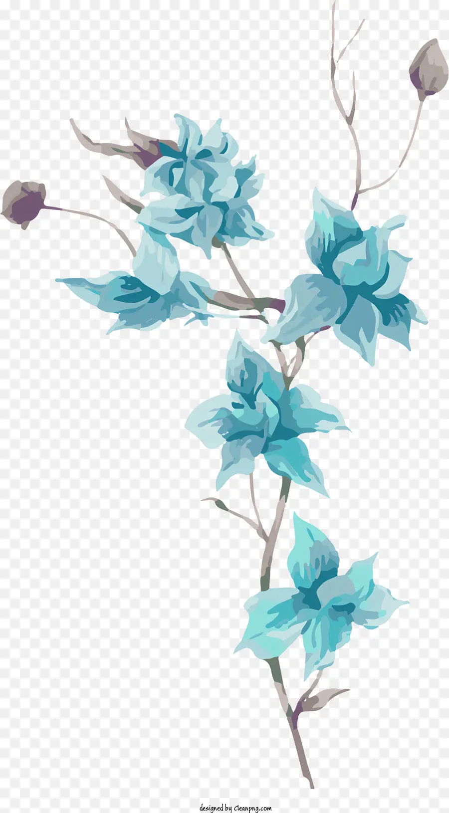 Flores，Flores Azuis PNG