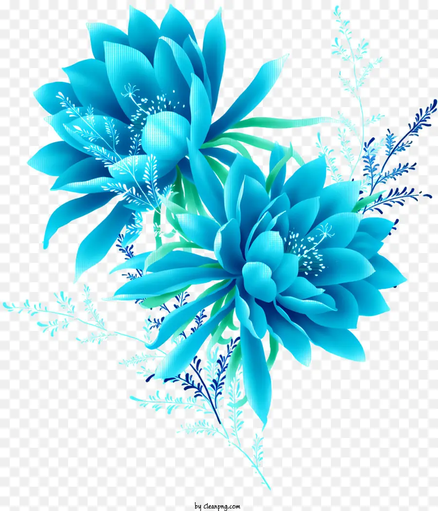 Flores，Flor Azul PNG