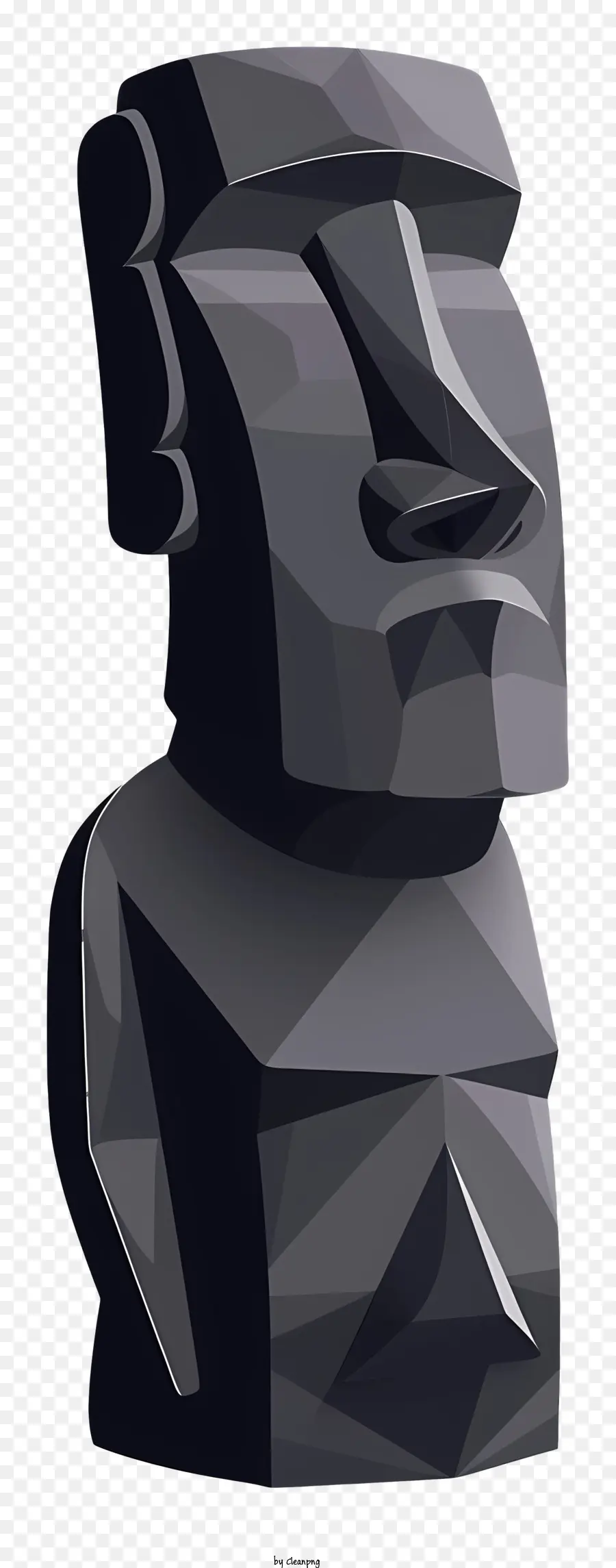 Moai，Estátua Poligonal PNG