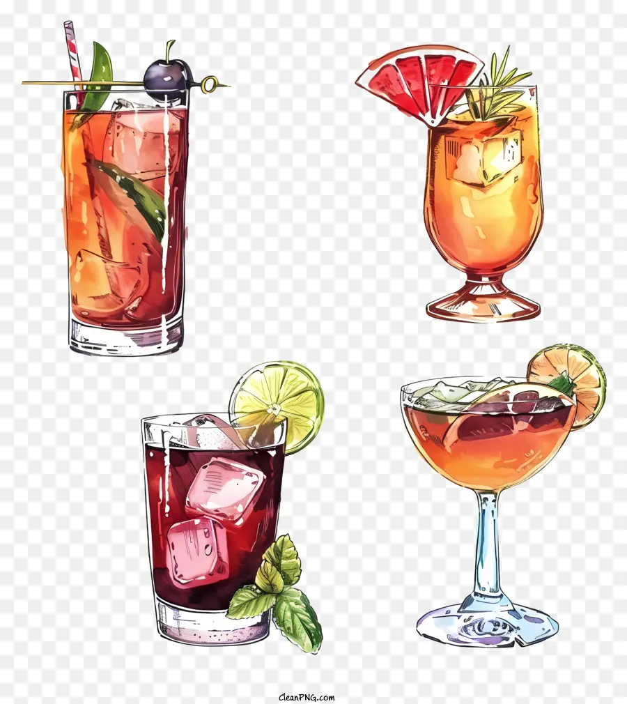 Coquetéis Alcoólicos，Cocktails PNG