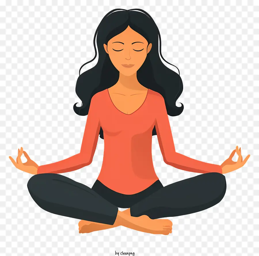 Mulher Meditando，Meditação PNG