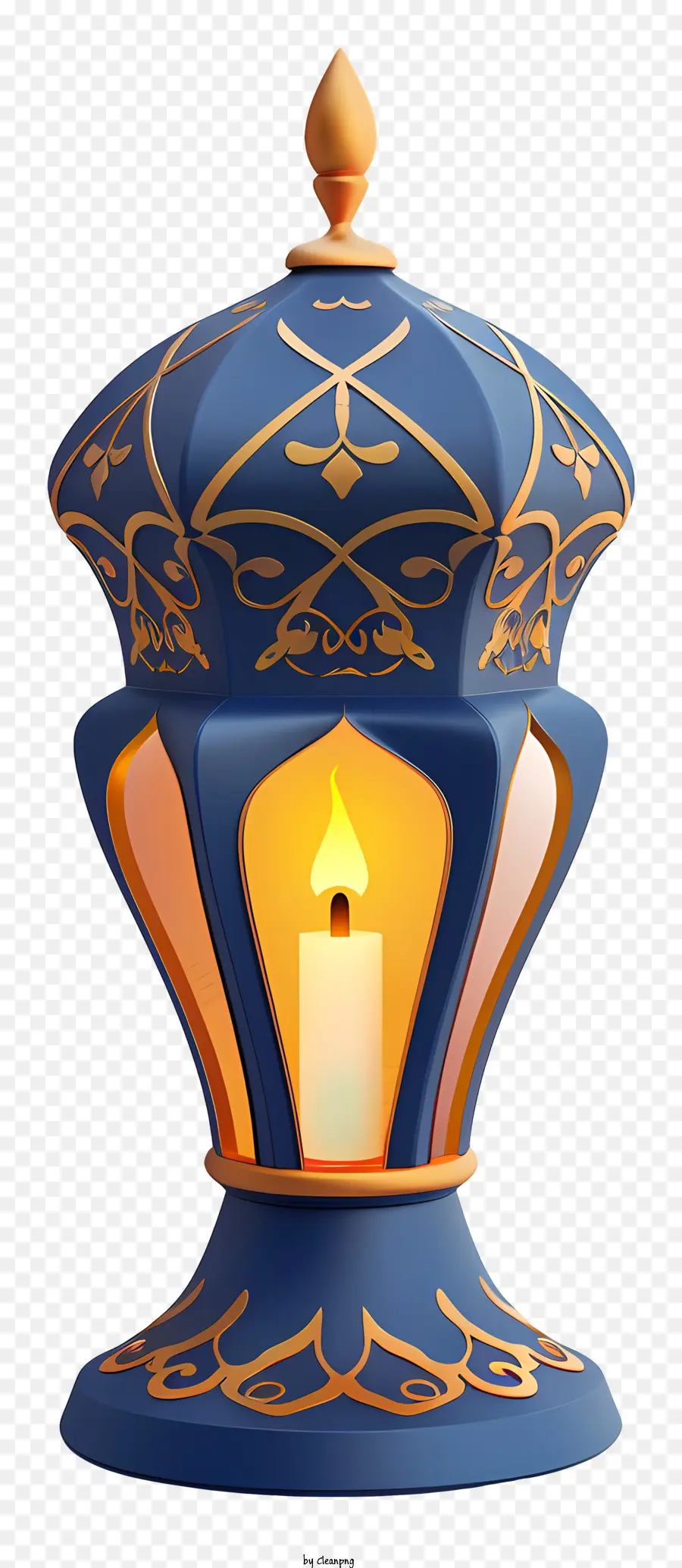 Islâmica Lâmpada，Lâmpada Azul E Dourada PNG