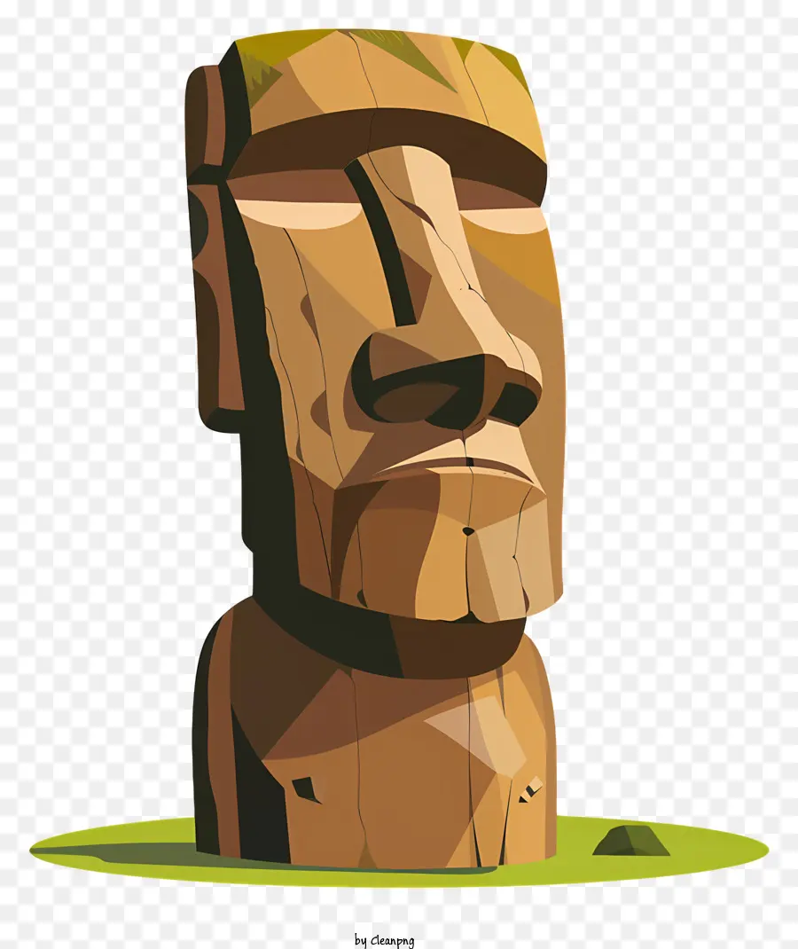 Moai，Estátua De Madeira PNG