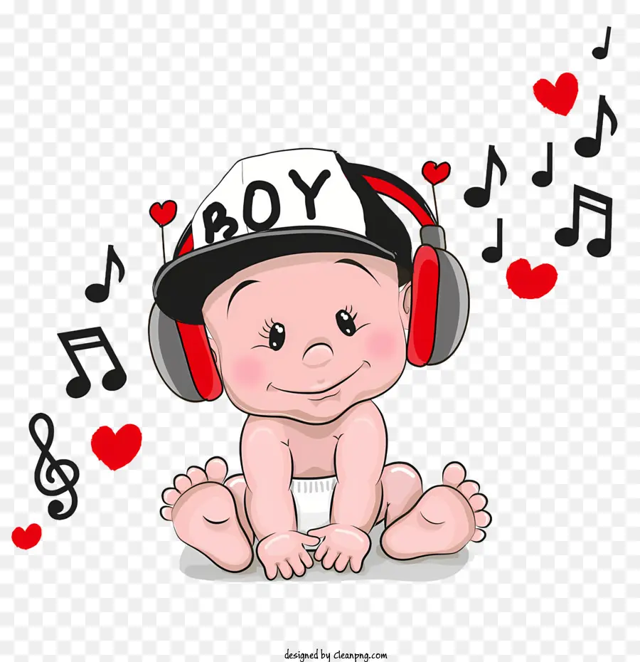 Música，Bebê Menino PNG
