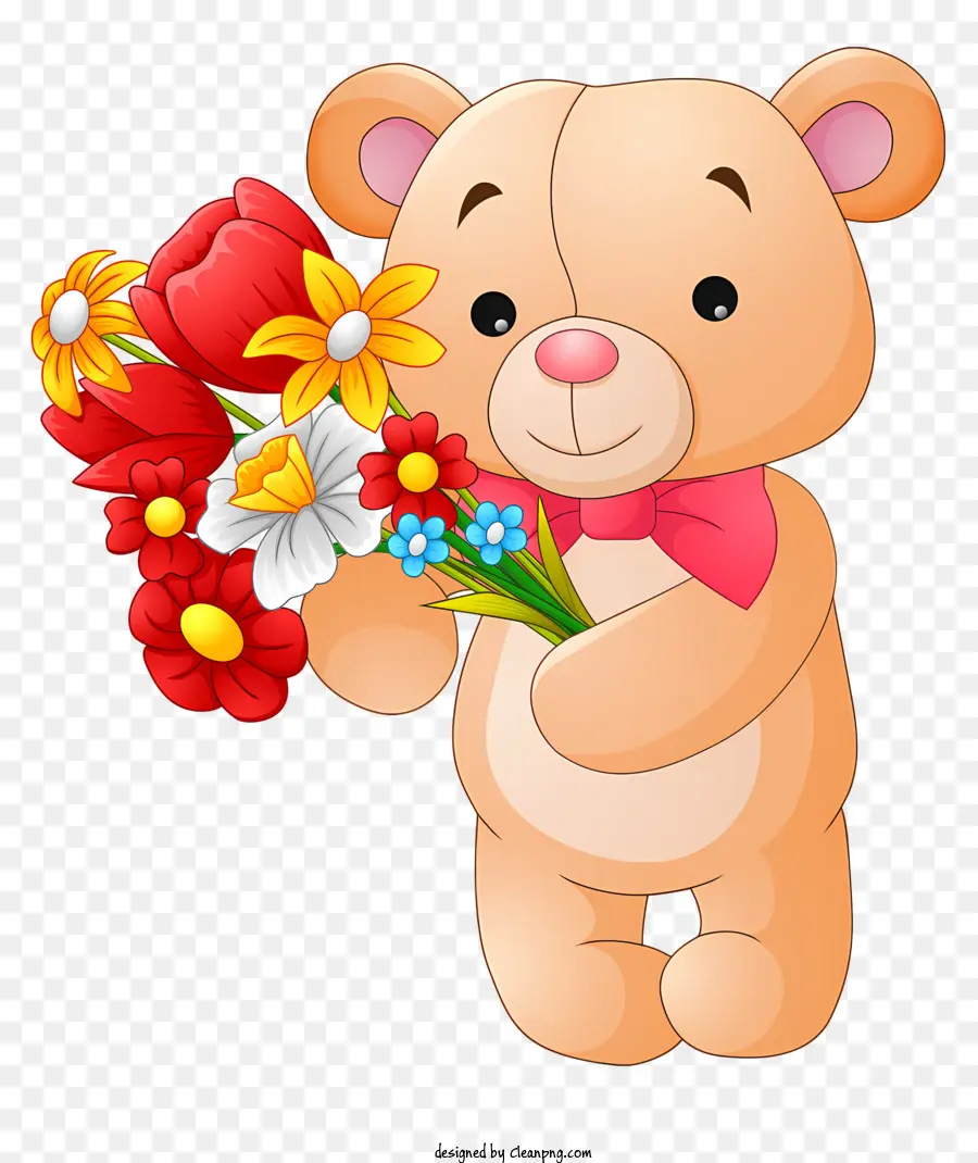 Flores，Urso De Pelúcia PNG