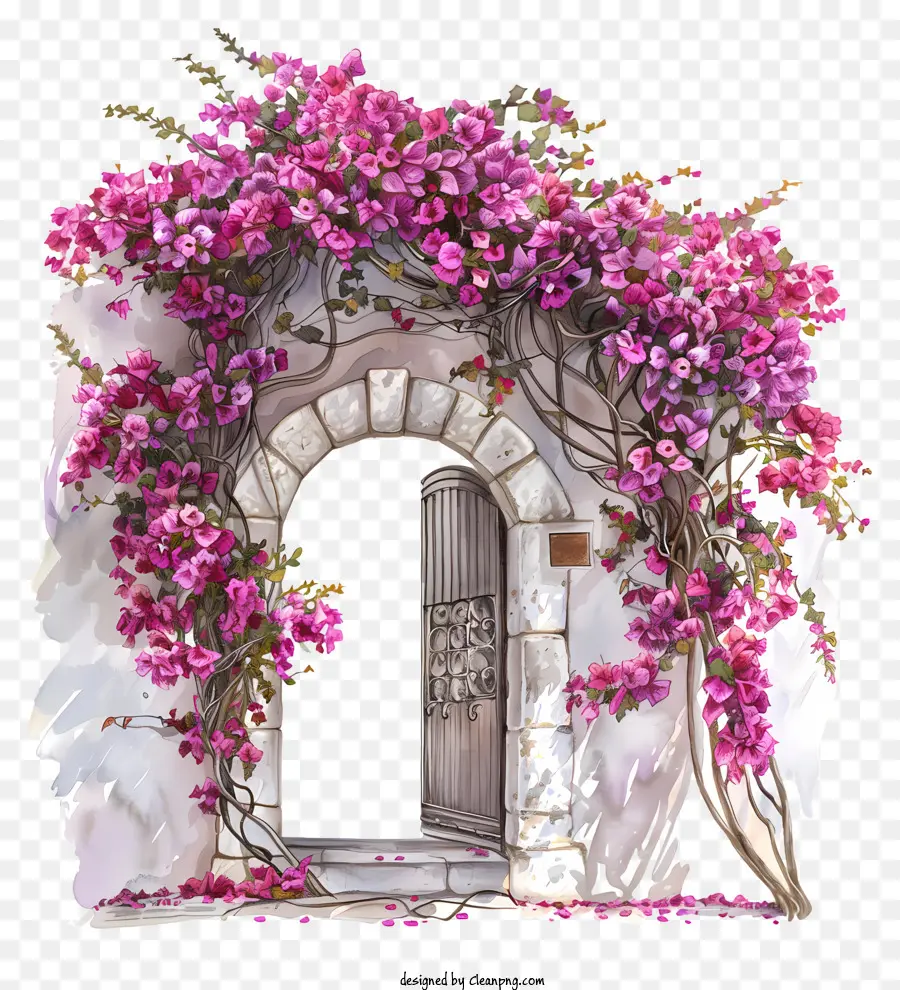 Porta De Flor Da Primavera，Arco Floral PNG