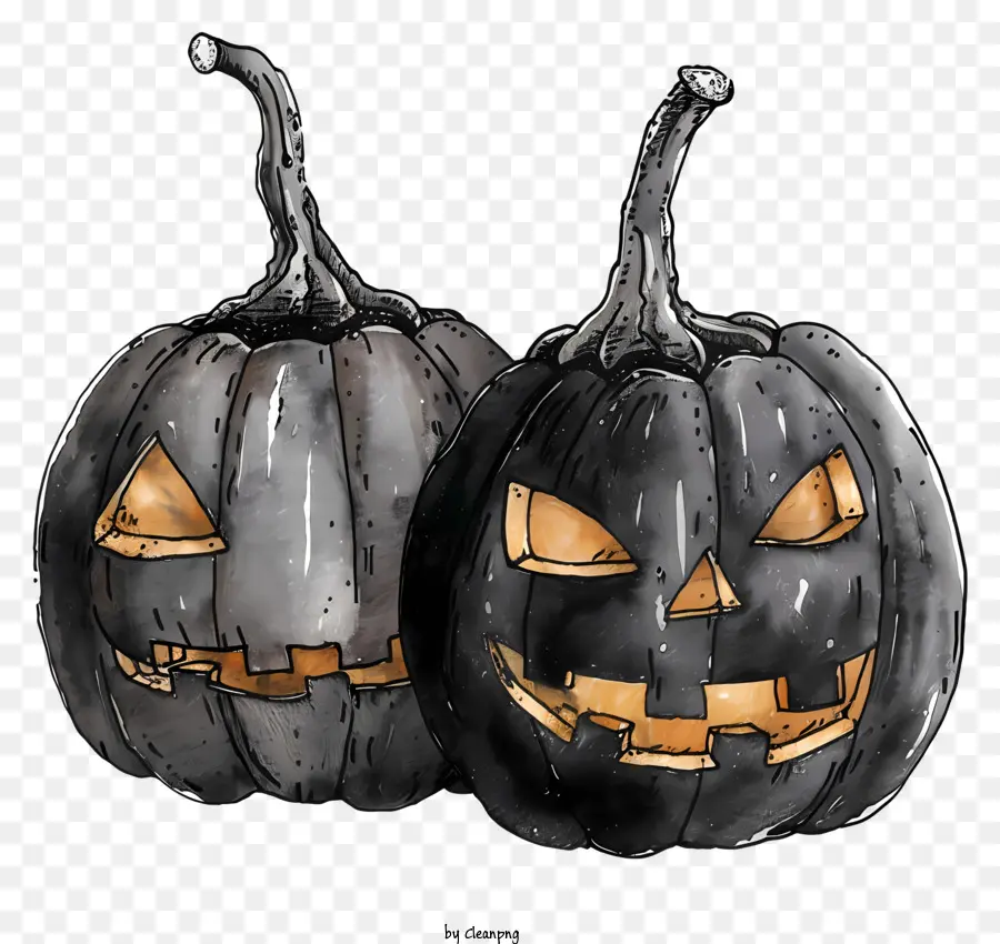 Abóboras De Halloween，Dia Das Bruxas PNG