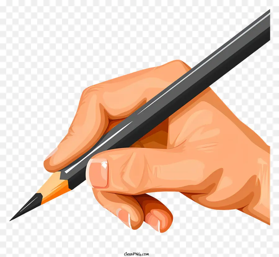 Mão Com Lápis，Desenho PNG