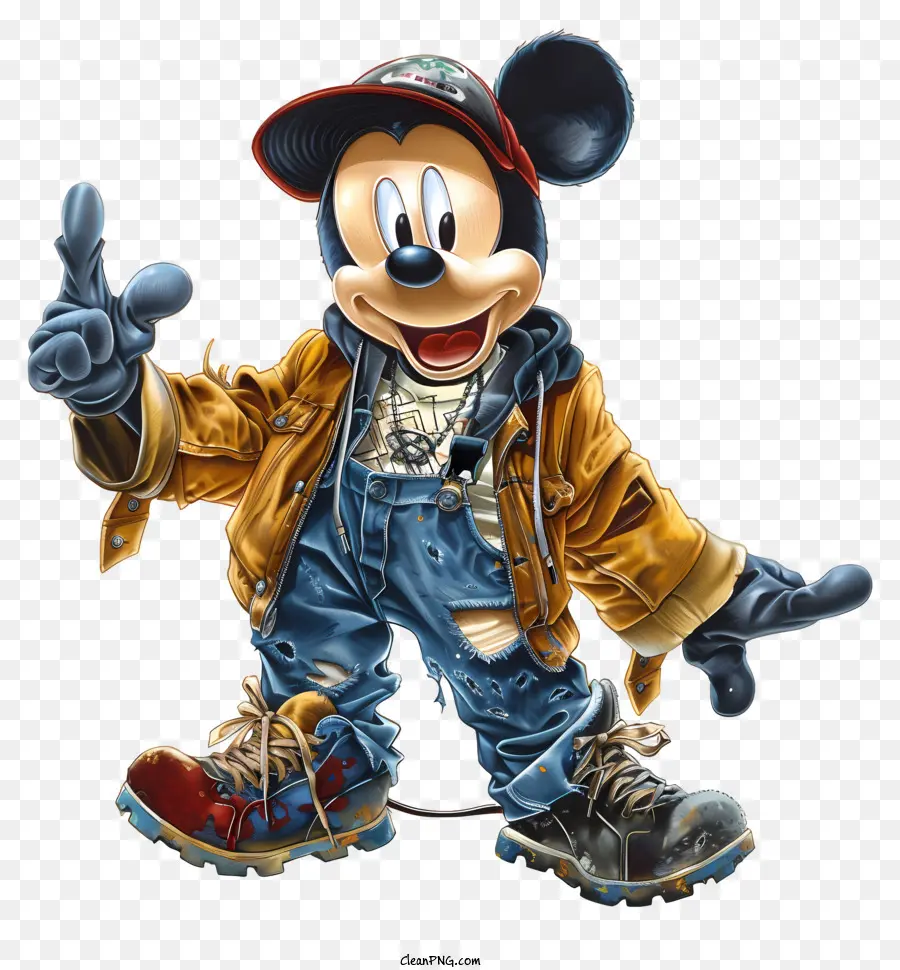 Mickey，Jaqueta Jeans PNG