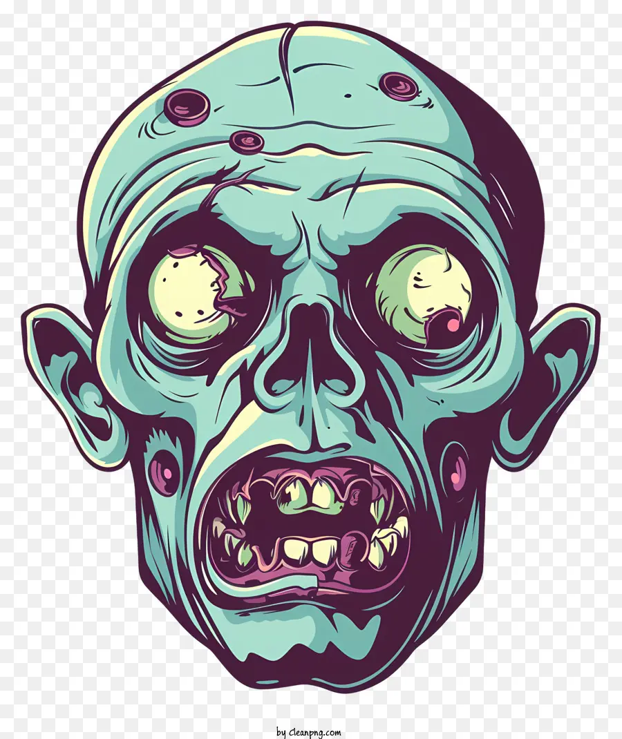 Cabeça Zombie，Monstro PNG