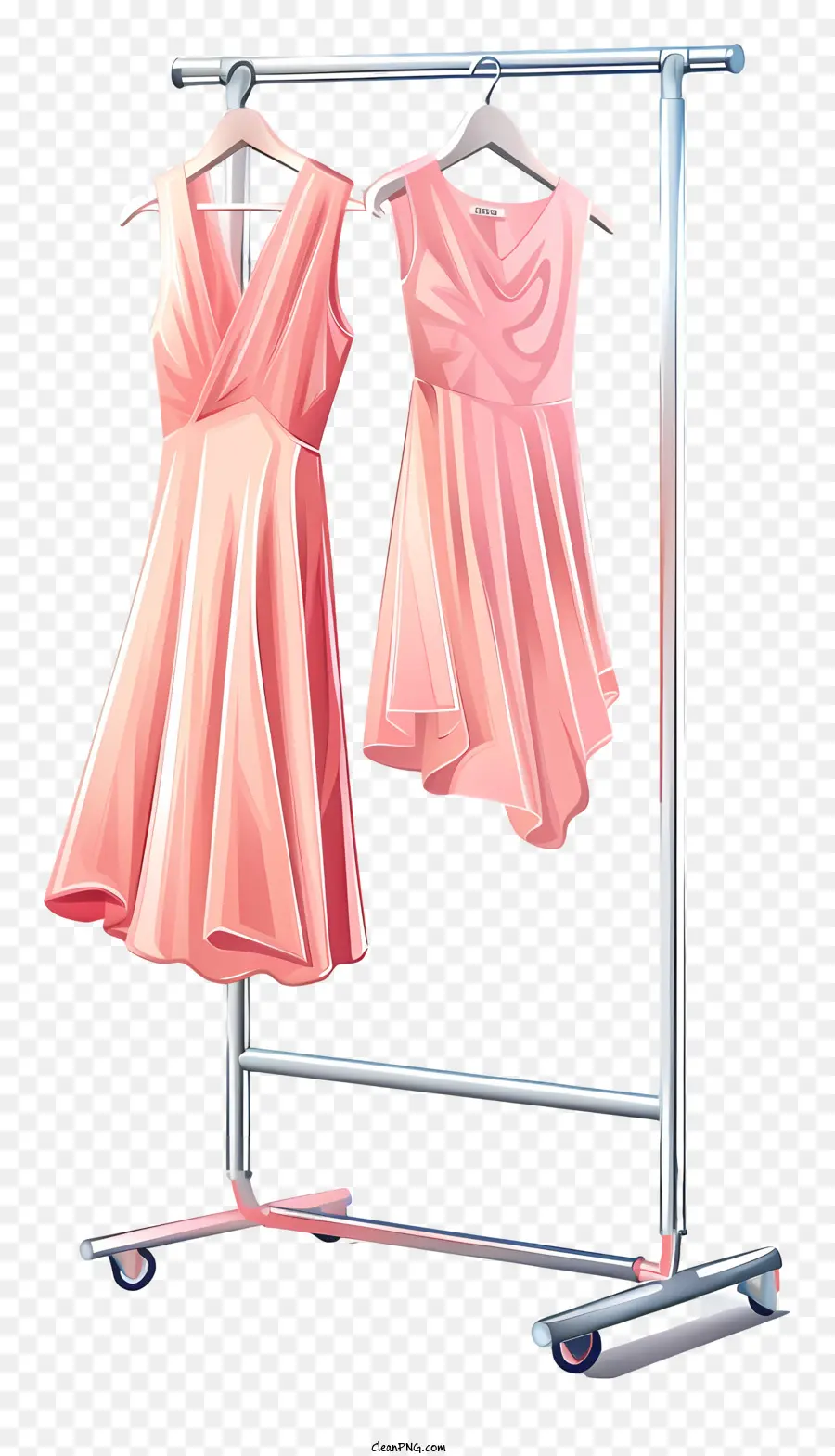 Rack De Roupas，Vestidos De Cor De Rosa PNG