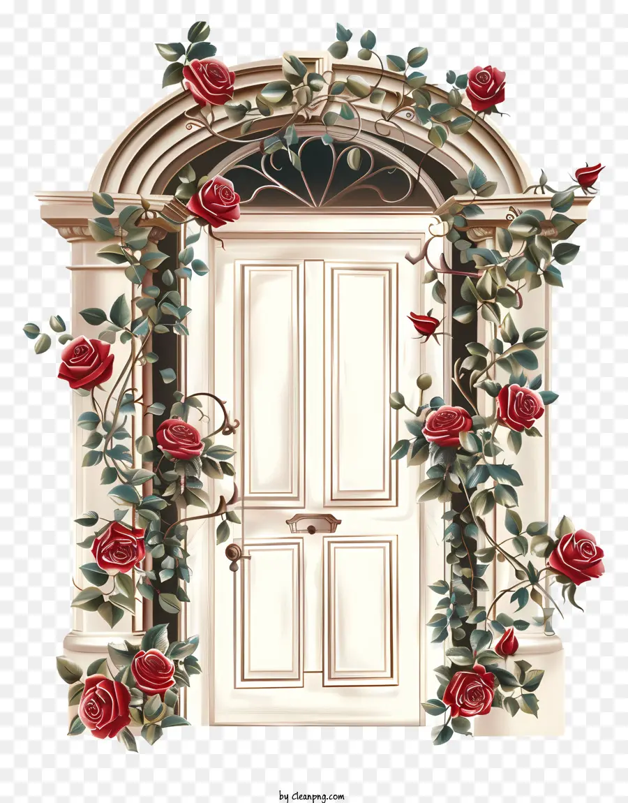 Porta De Flor Da Primavera，Rosas PNG