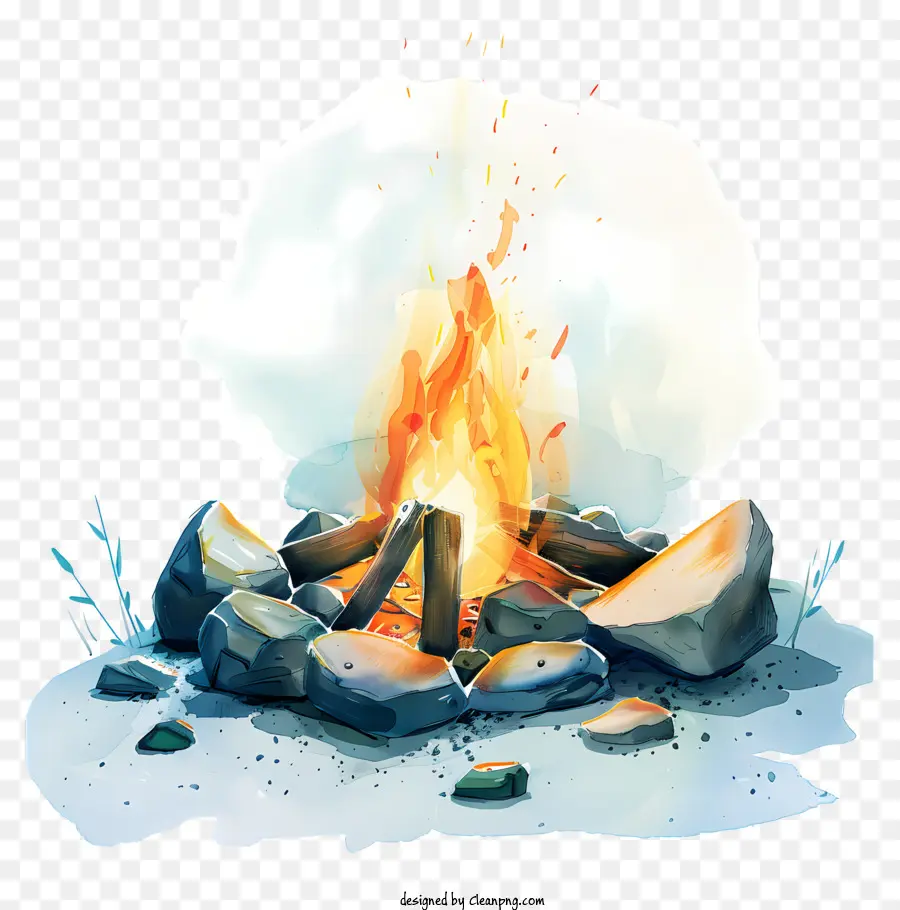 Campfire，Logs PNG