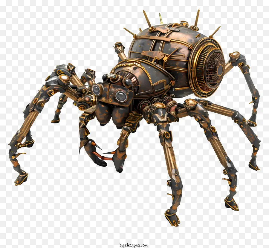 Steampunk，Aranha Mecânica PNG