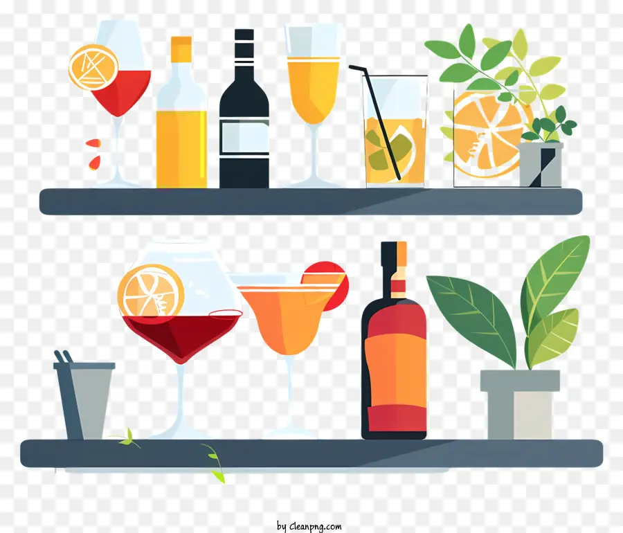 Balcão De Bar，Cocktails PNG