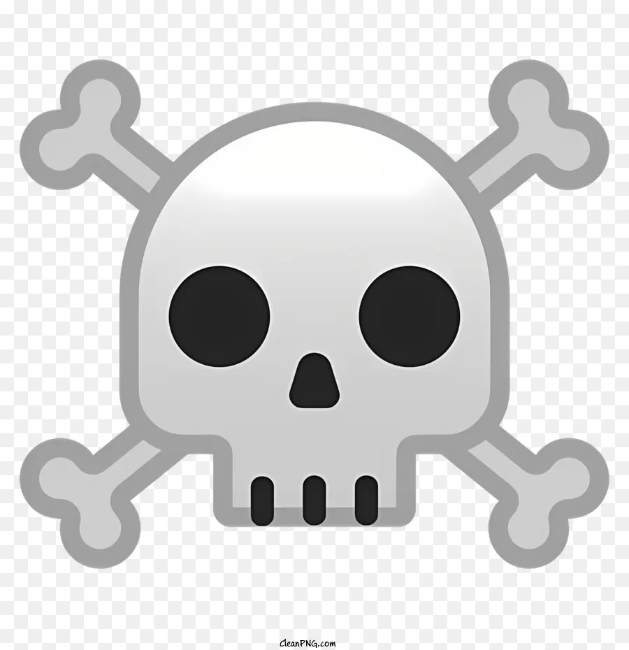 Emoji，Crânio E Ossos Cruzados PNG