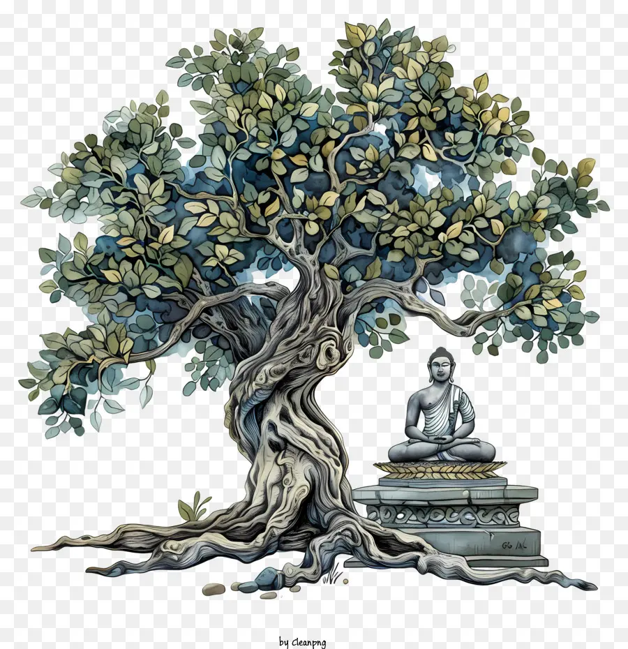 árvore Bodhi，árvore De Pintura PNG