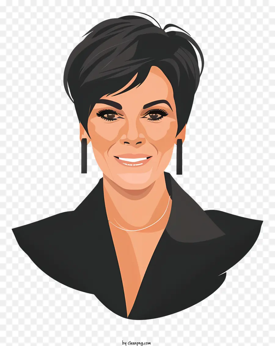 Kris Jenner，Cabelo Preto PNG