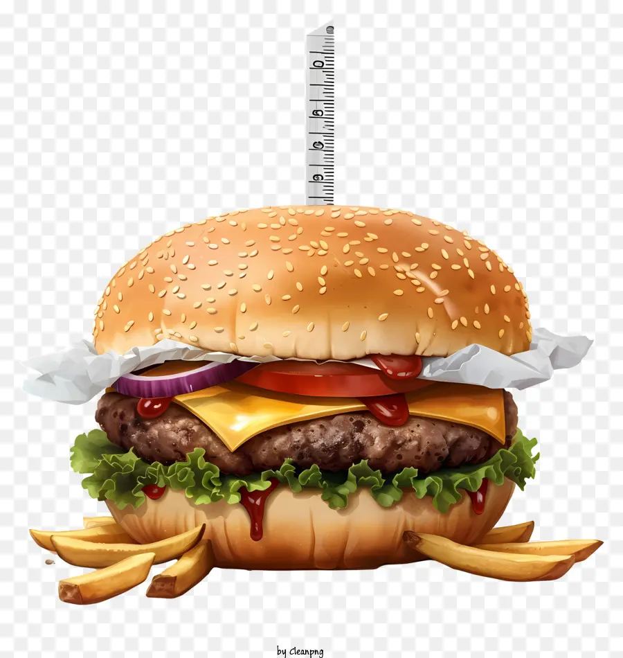 Mundo Obesidade Dia，Hamburger Gigante PNG