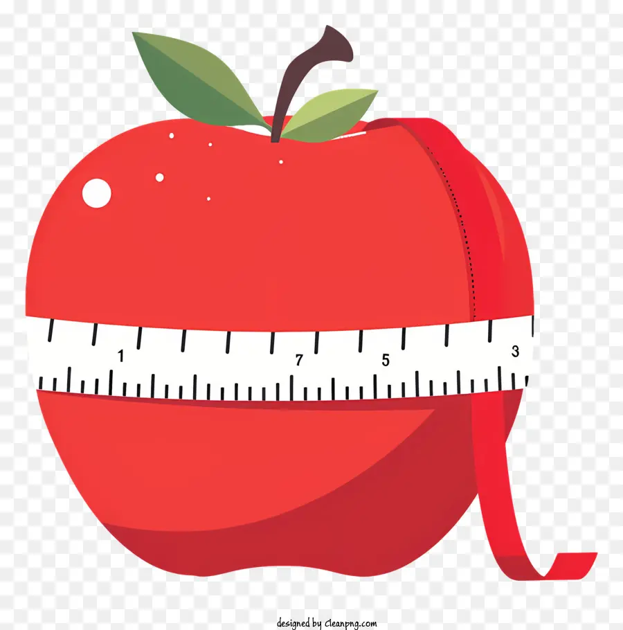 Mundo Obesidade Dia，A Red Apple PNG