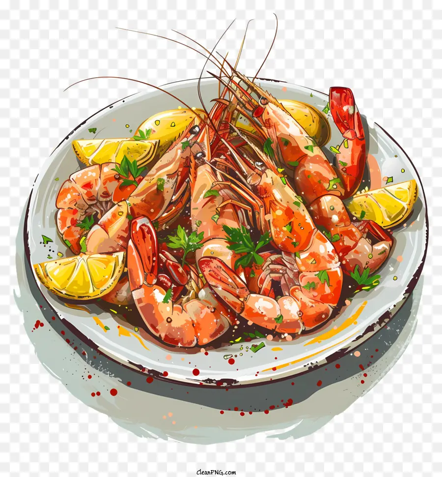 Scampi，Camarão Cozido PNG