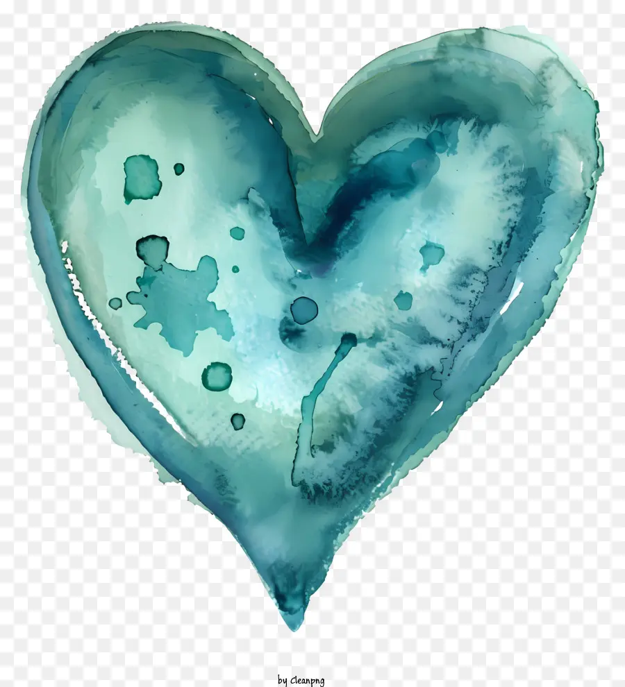 Coração Em Aquarela Em Barril，Pintura Em Aquarela PNG