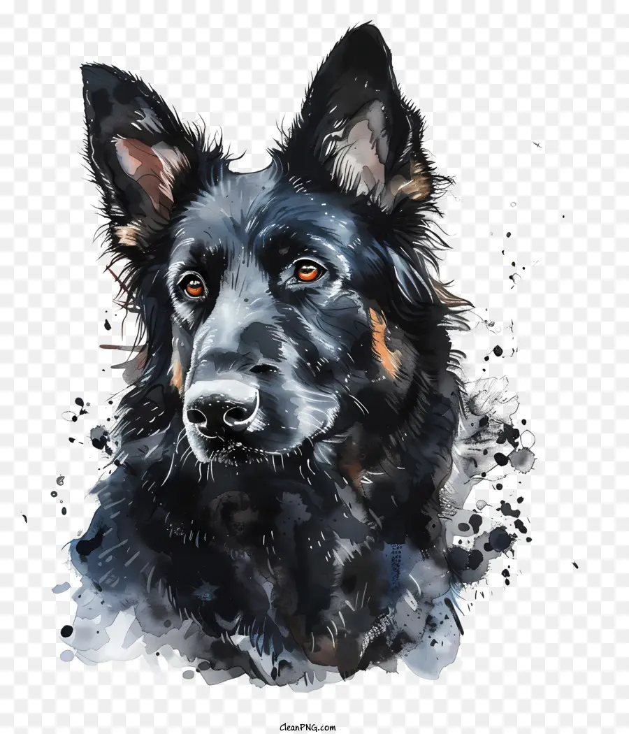 Cão De Pastor，Pintura Em Aquarela PNG