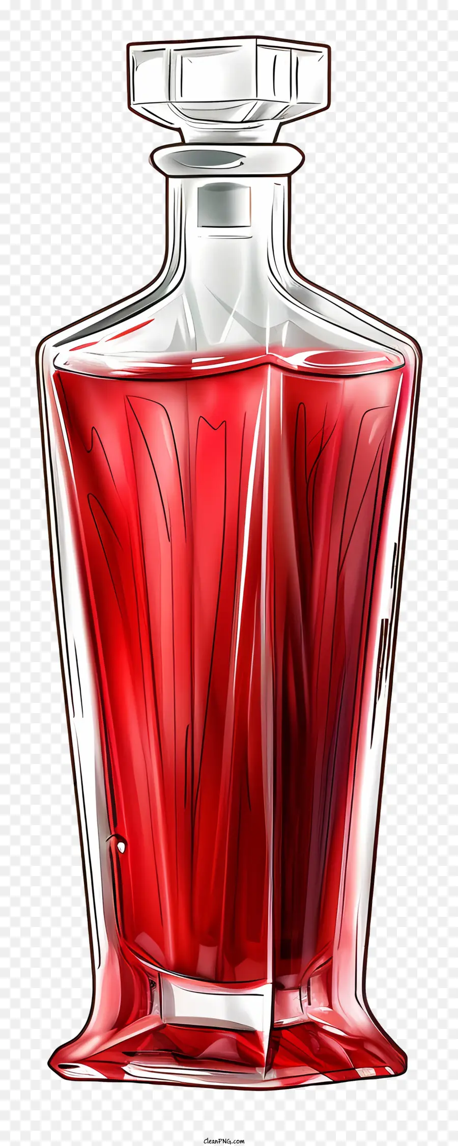 Flask Campari，Líquido Vermelho PNG