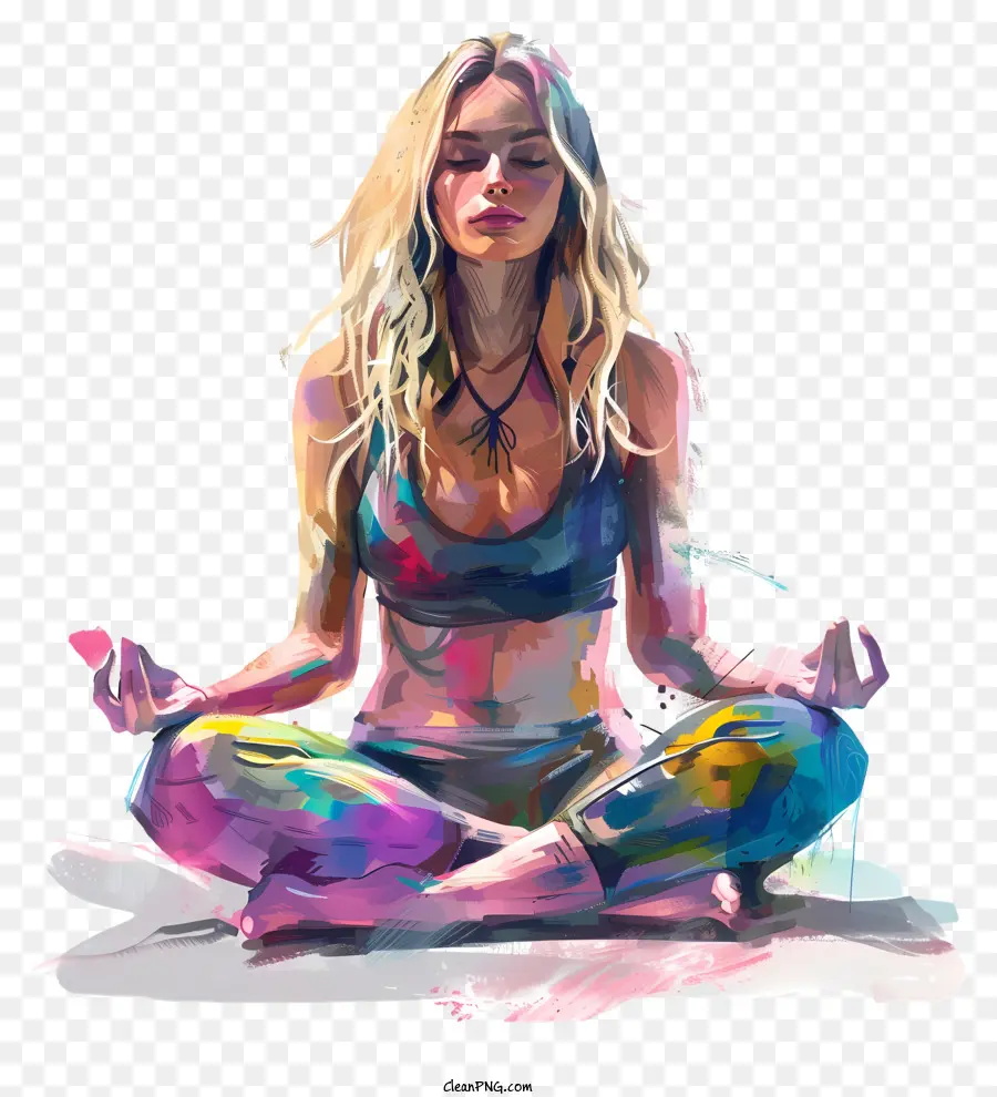 Mulher Meditando，Mulher PNG