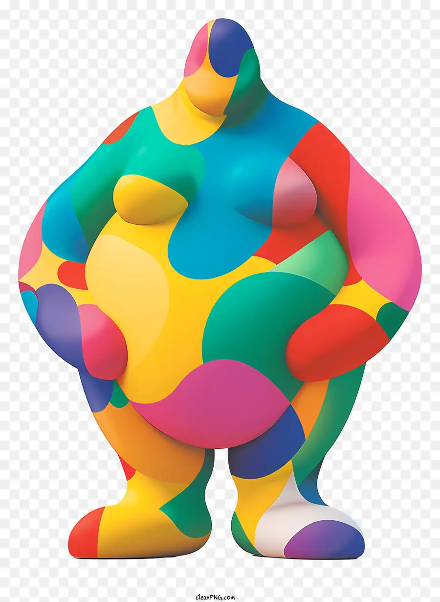Mundo Obesidade Dia，Escultura Colorida PNG