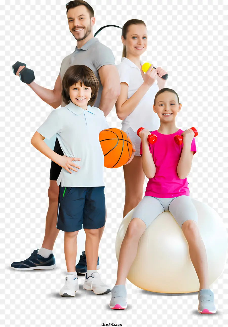 Esportes，Família De Fitness PNG