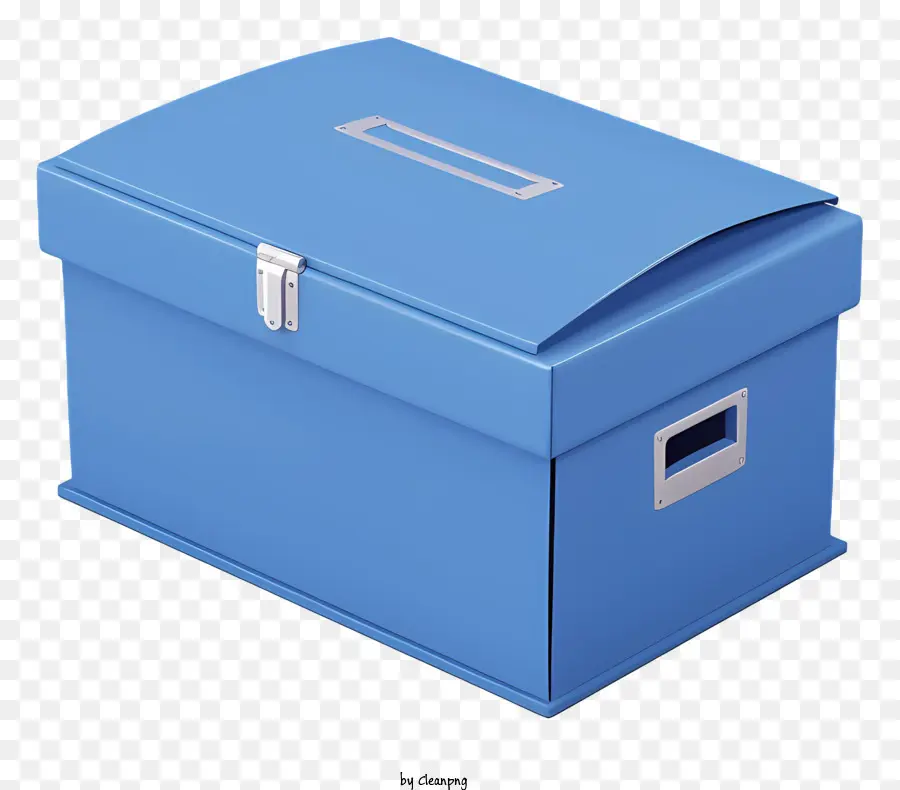 Cardboard Box，Caixa Azul PNG