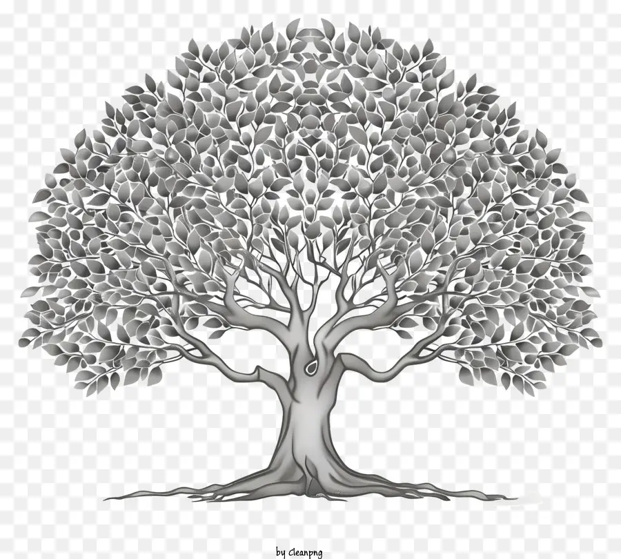 árvore Bodhi，árvore Silhueta PNG