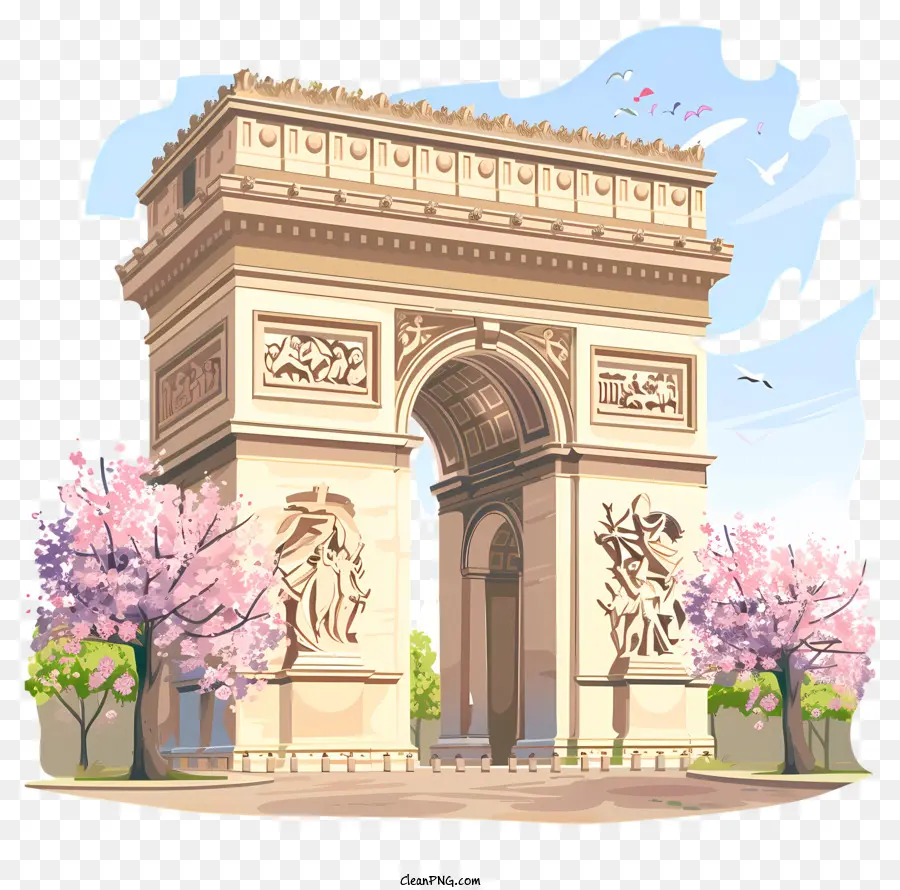 O Arco Do Triunfo，Paris PNG