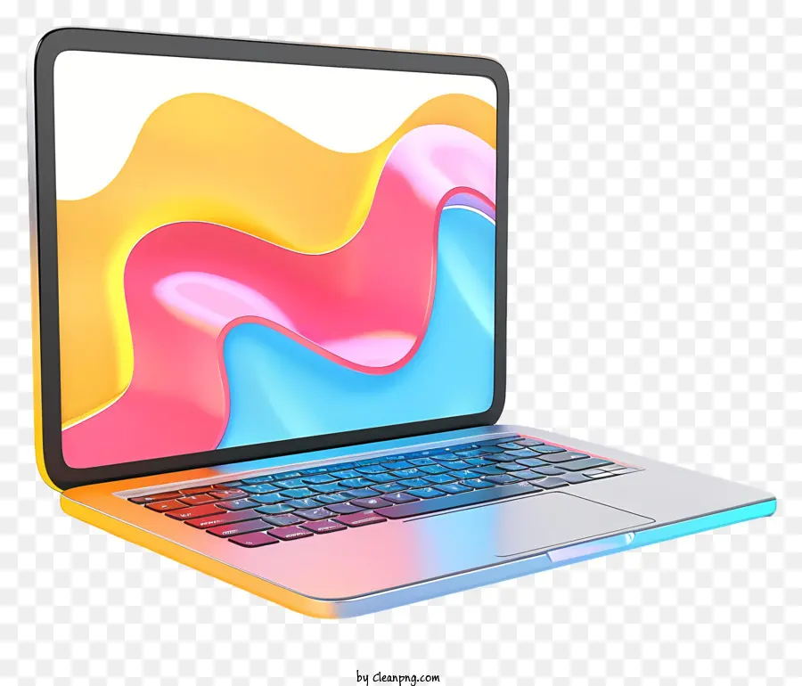Laptop，Arco íris PNG