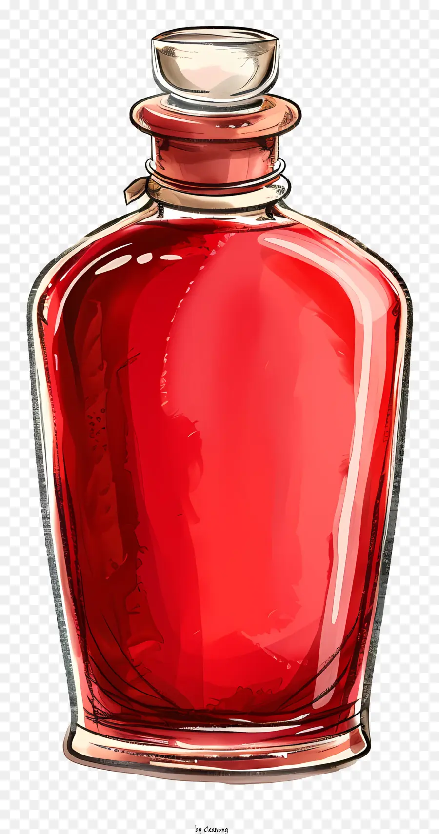Flask Campari，Garrafa De Vidro Vermelho PNG